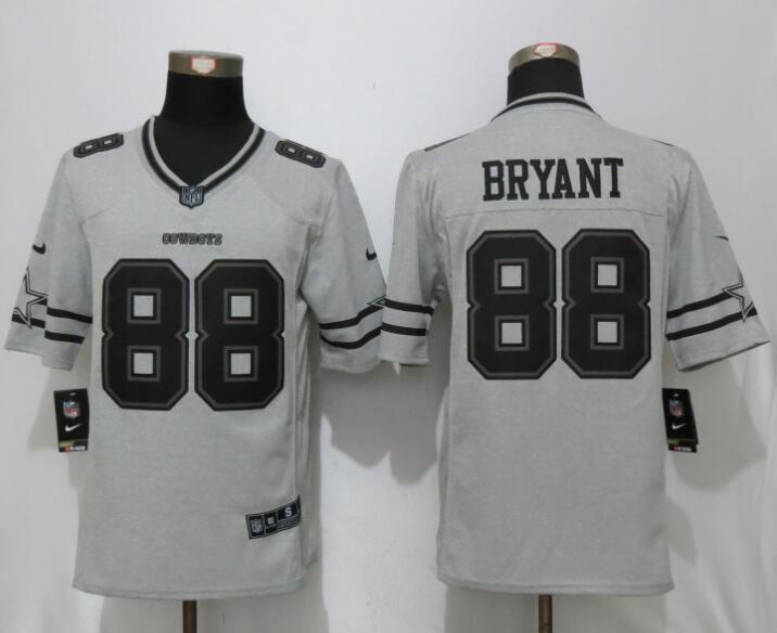 Nike Dallas Cowboys #88 Bryant Nike Gridiron Gray II Limited Jersey->women nfl jersey->Women Jersey